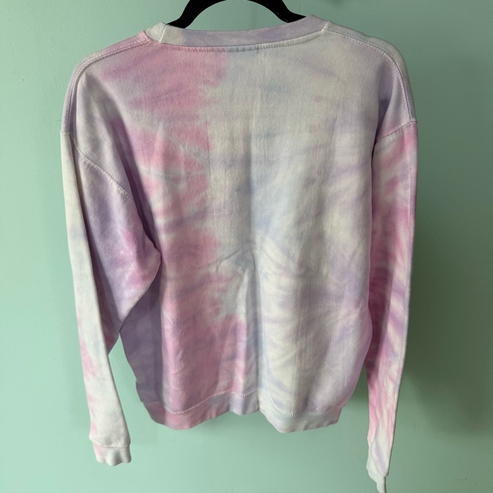 Creamsicle Women’s Tie-Dye Sweatshirt in Pink and Purple - Picture 6 of 8